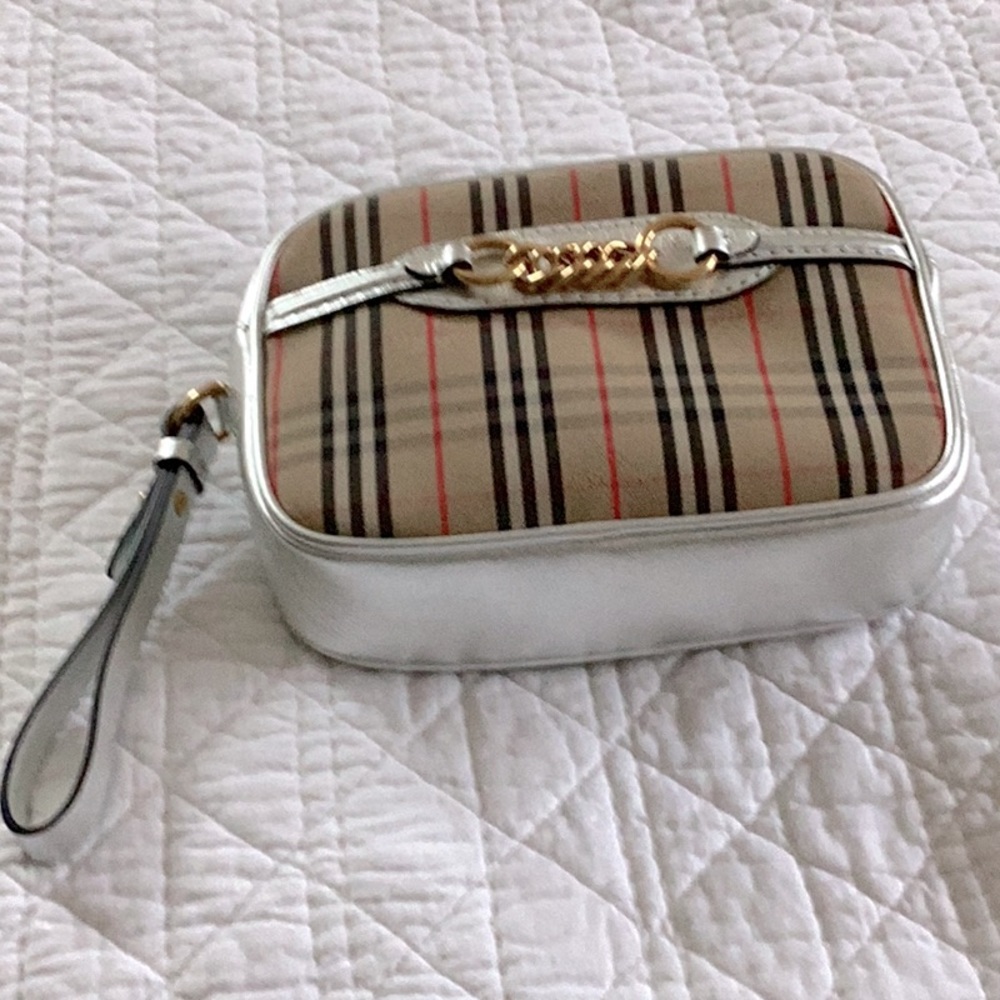 Burberry check link belt bag